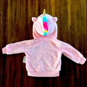 Baby Unicorn Warm and Soft Zip Front Jacket NWT
